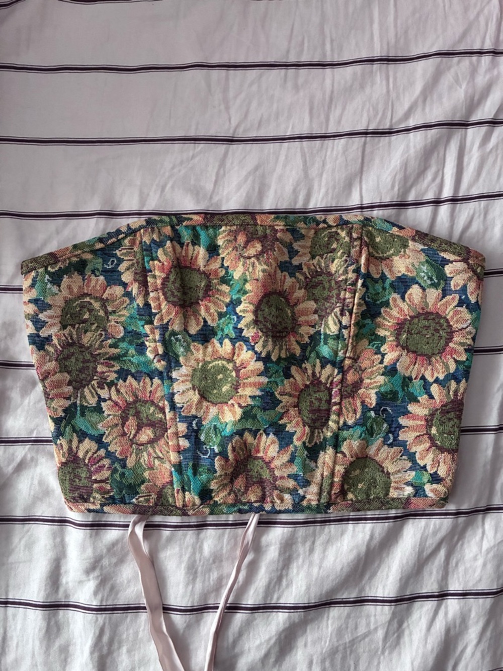 Sunflower Cropped Corset Top
